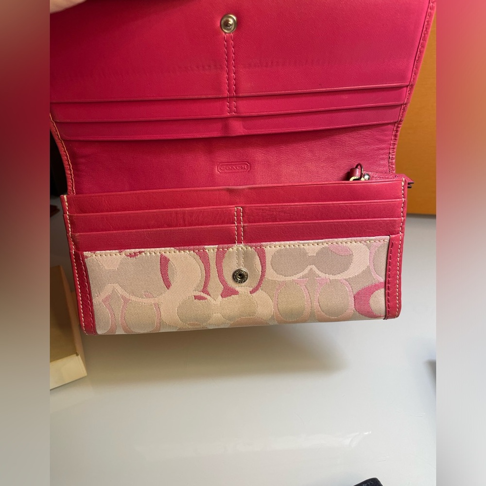 Coach Pink and Cream Wallet